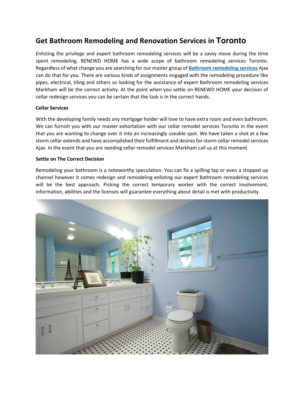 get bathroom remodeling and renovation services