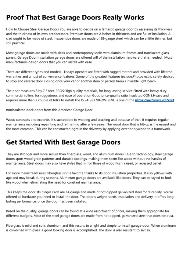 Simple Tips about Best Garage Doors To Buy
