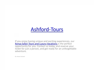 Kenya Tanzania safari tour operators - slide 1