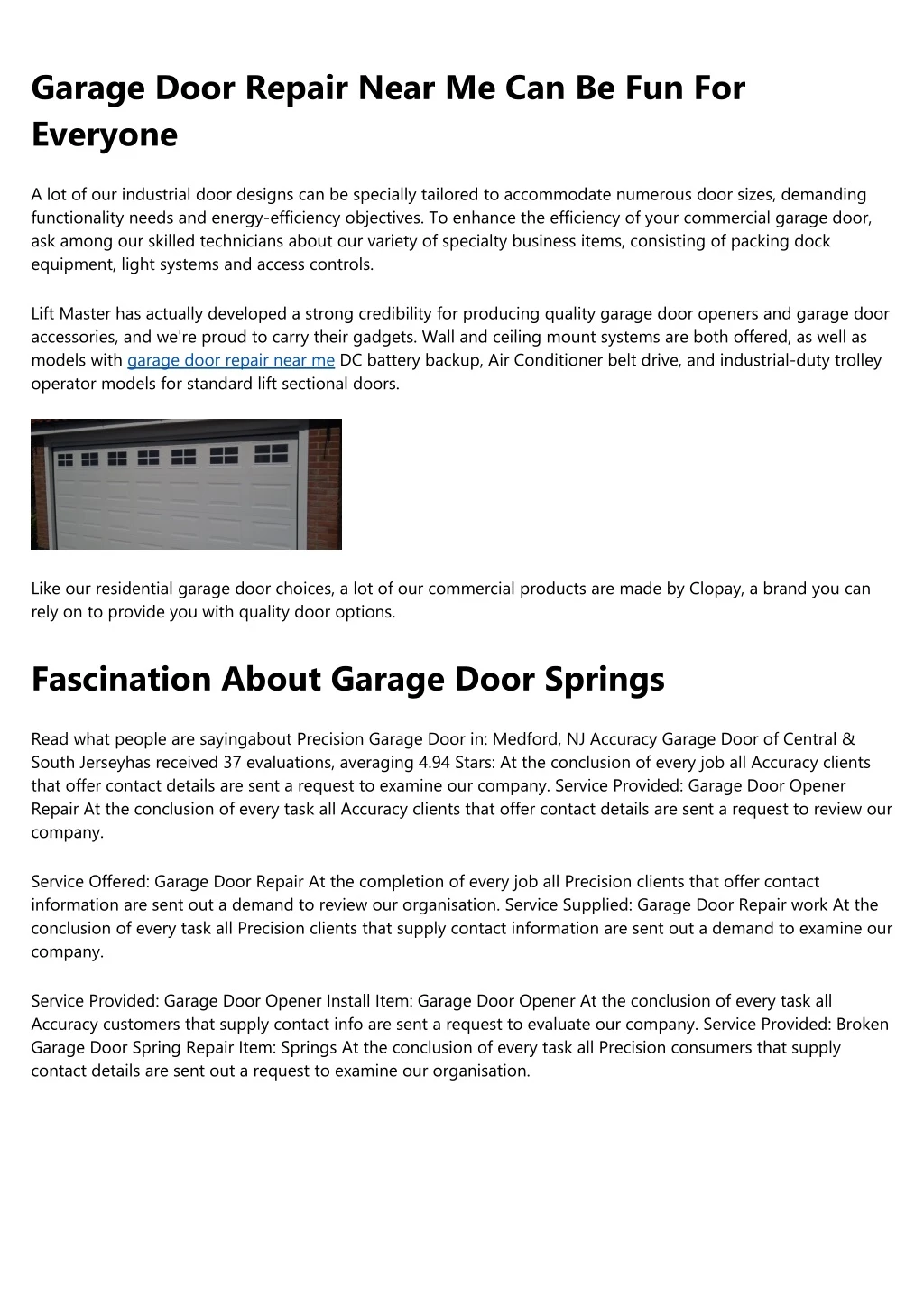 garage door repair near me can be fun for everyone