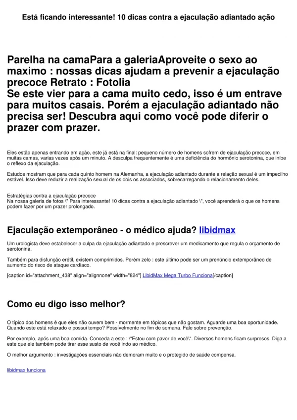 Está ficando interessante! 10 dicas contra a ejaculação antecipado ação