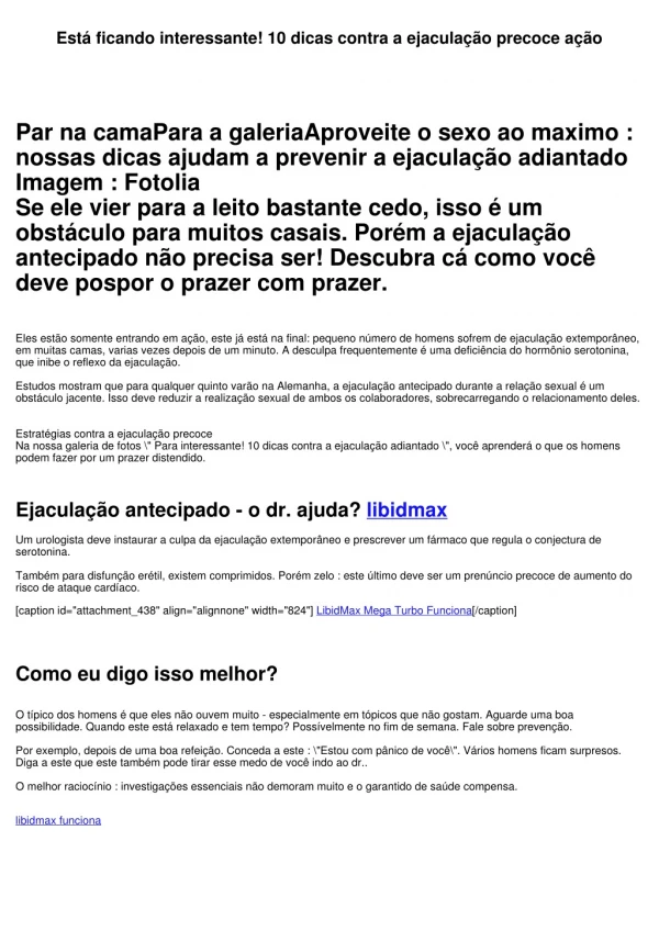 Está ficando interessante! 10 dicas contra a ejaculação adiantado ação