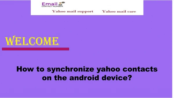 How to synchronize your yahoo contacts on the android device?