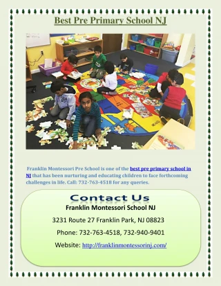 Best Pre Primary School NJ - slide 1