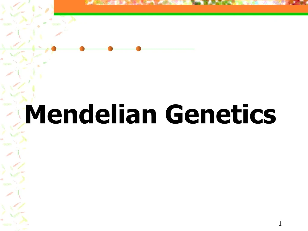 mendelian genetics