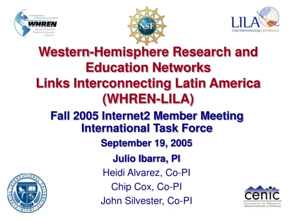 Fall 2005 Internet2 Member Meeting International Task Force