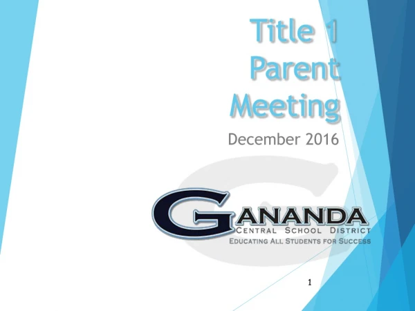 Title 1 Parent Meeting