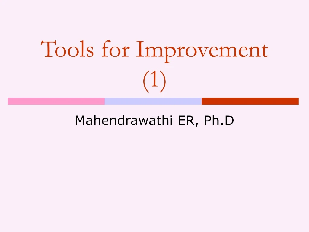 tools for improvement 1