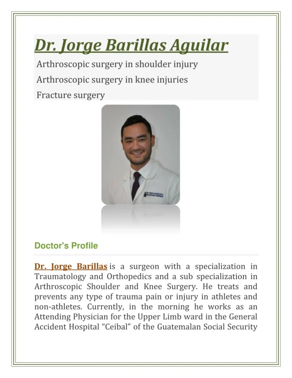 Dr. Jorge Barillas
