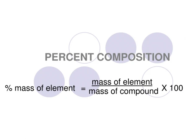 PERCENT COMPOSITION