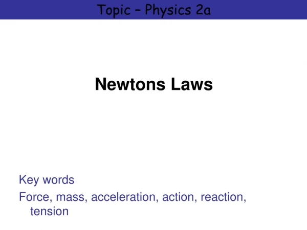 Newtons Laws