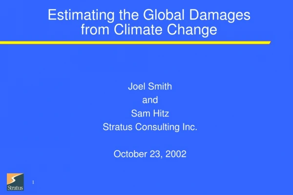 Estimating the Global Damages from Climate Change