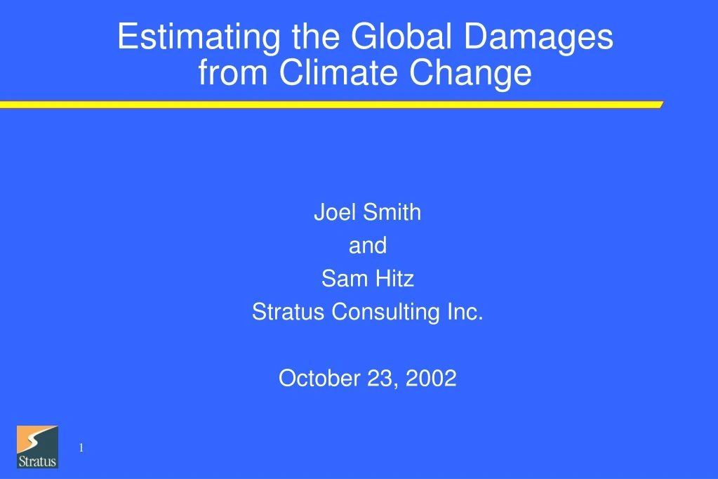 estimating the global damages from climate change