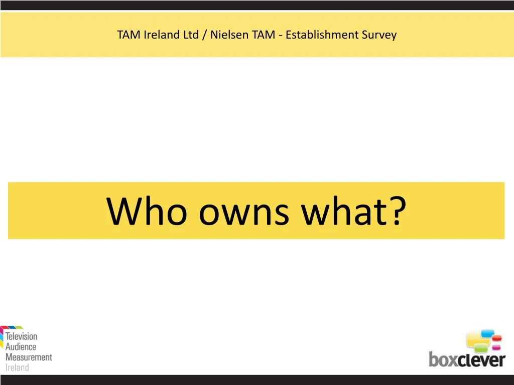 tam ireland ltd nielsen tam establishment survey