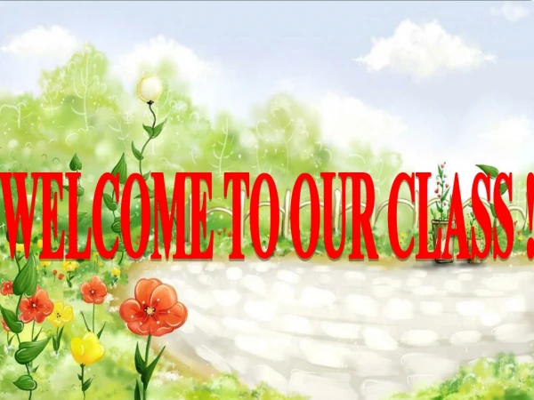 WELCOME TO OUR CLASS !