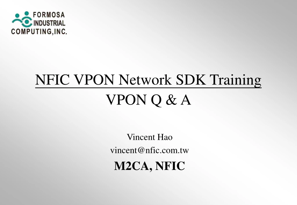 nfic vpon network sdk training vpon q a