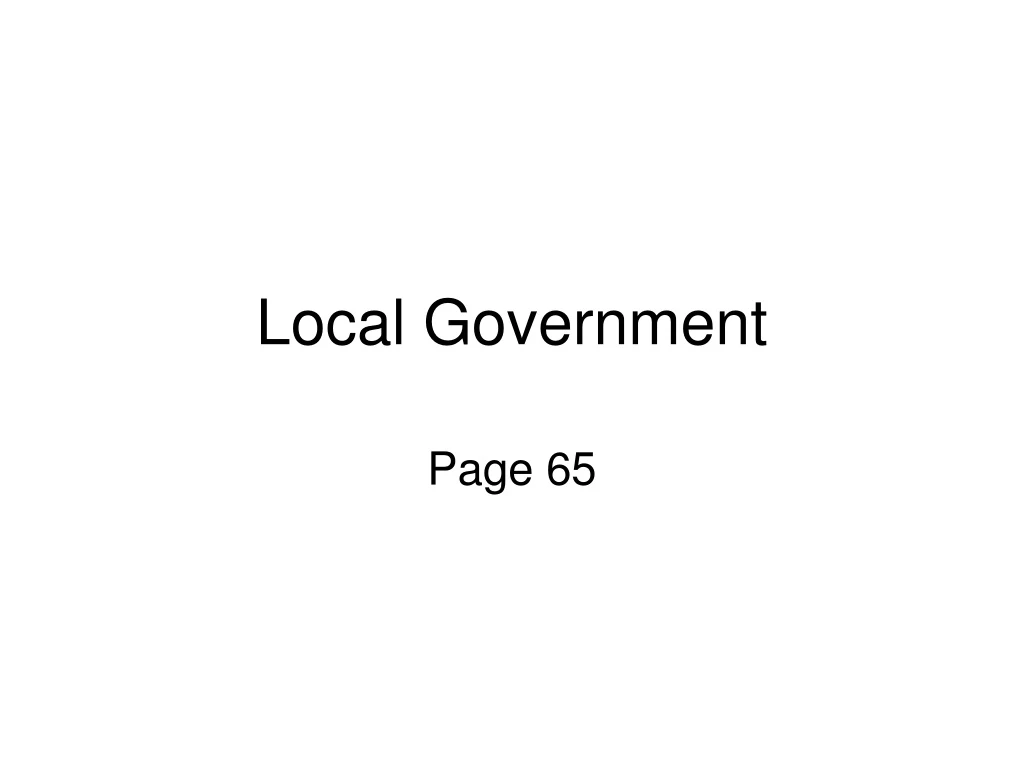 local government