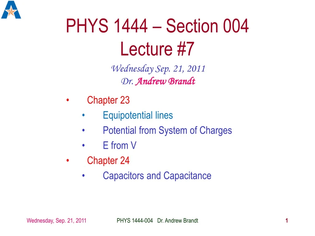 phys 1444 section 004 lecture 7
