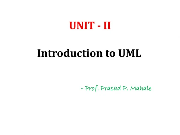 UNIT - II