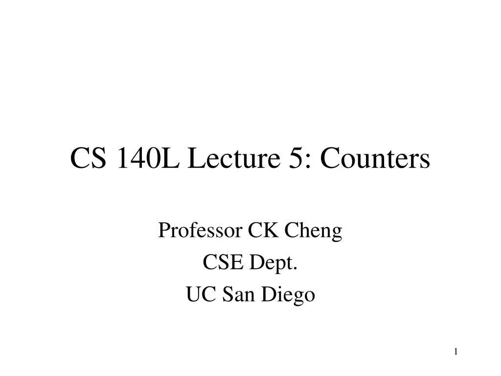cs 140l lecture 5 counters