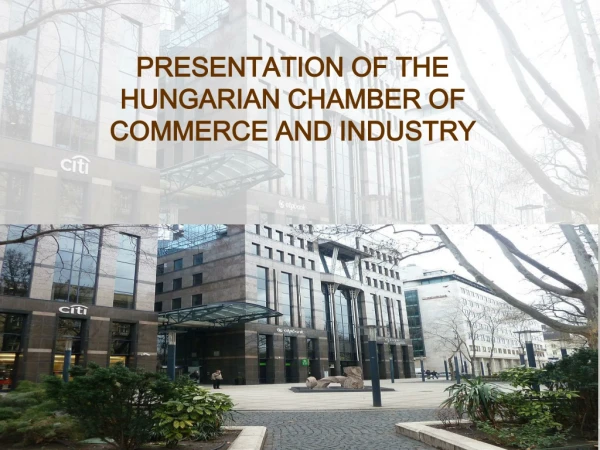 PRESENTATION OF THE HUNGARIAN CHAMBER OF COMMERCE AND INDUSTRY