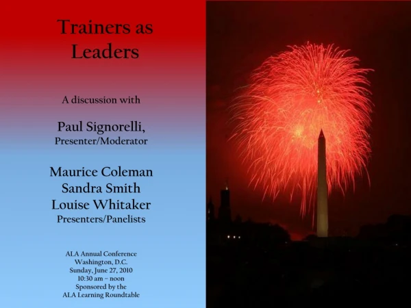 Trainers as Leaders