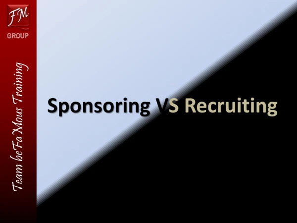 Sponsoring V S Recruiting