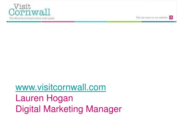 visitcornwall Lauren Hogan Digital Marketing Manager