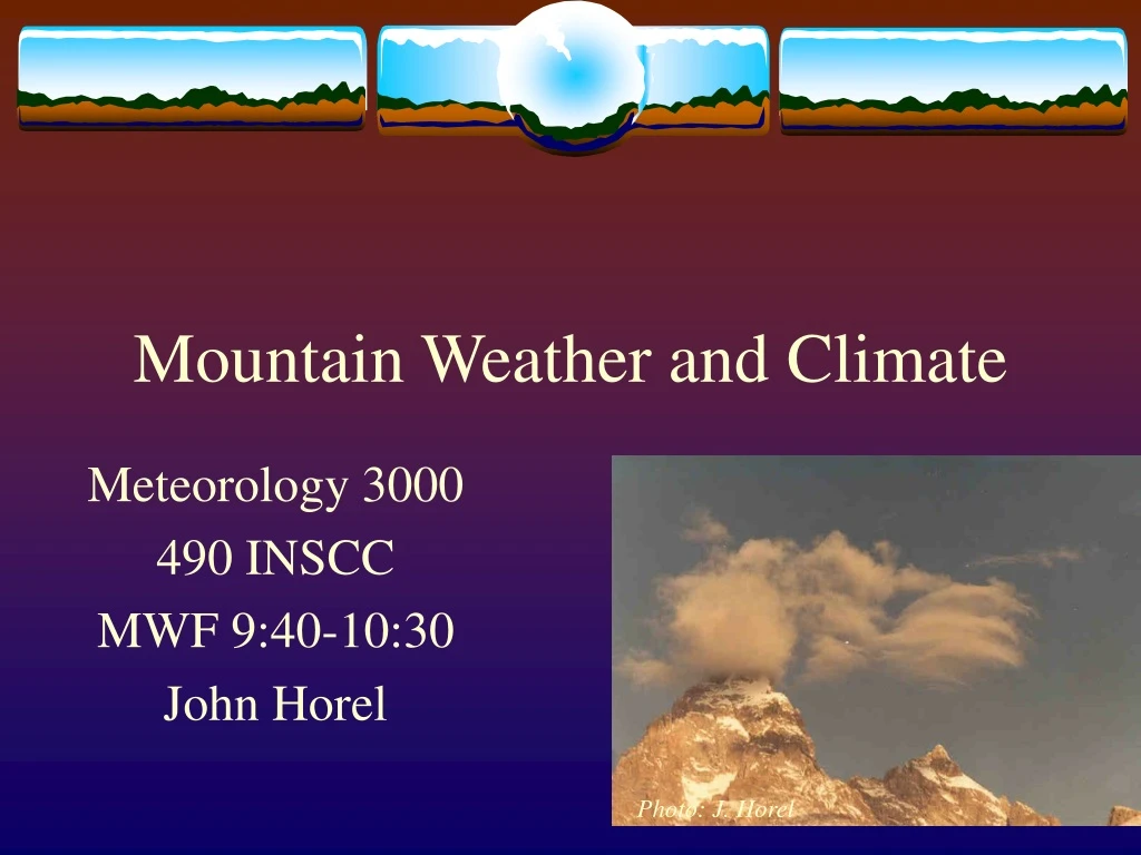 mountain weather and climate