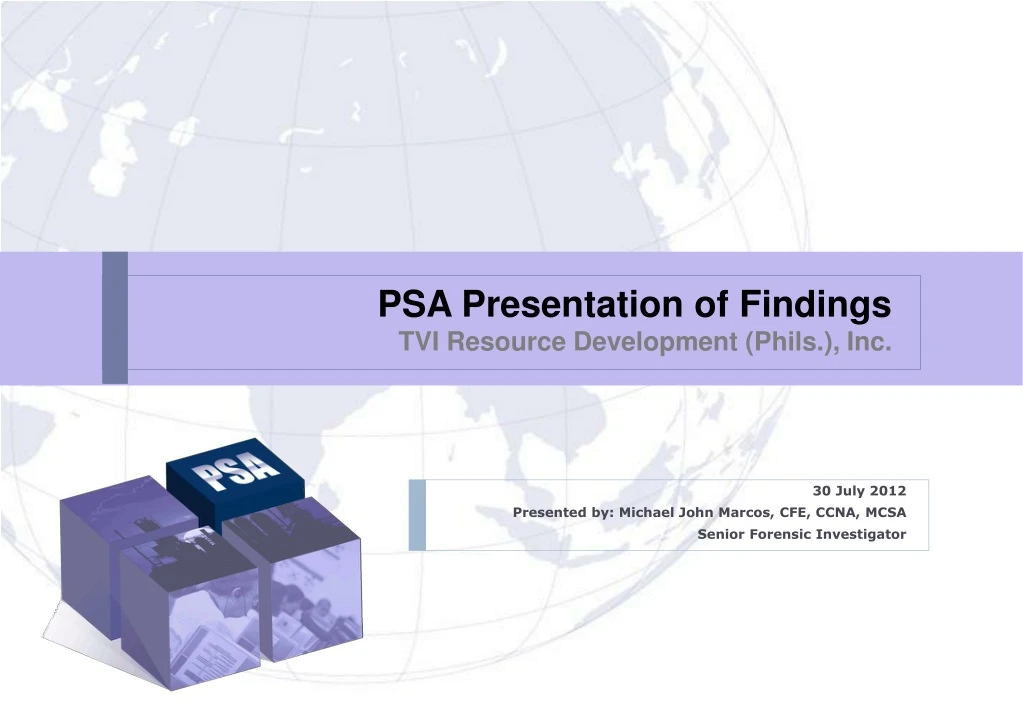 psa presentation of findings tvi resource development phils inc