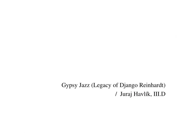 Gypsy Jazz (Legacy of Django Reinhardt)