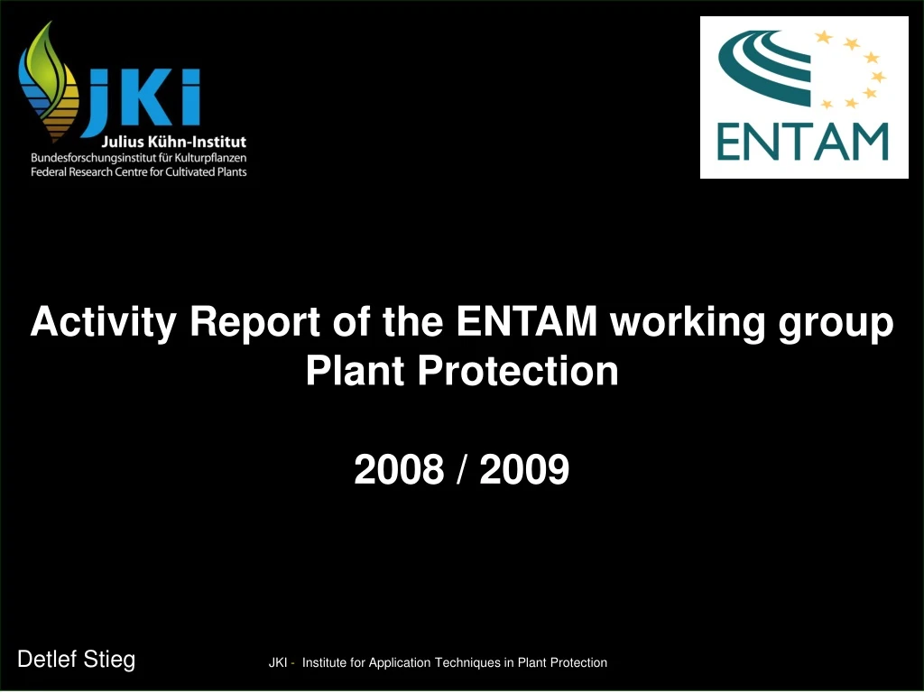 activity report of the entam working group plant