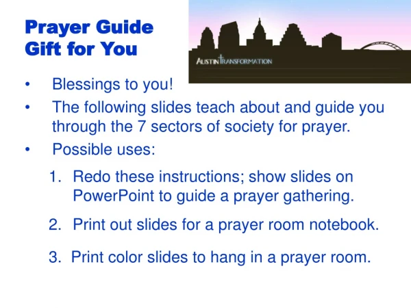 Prayer Guide Gift for You