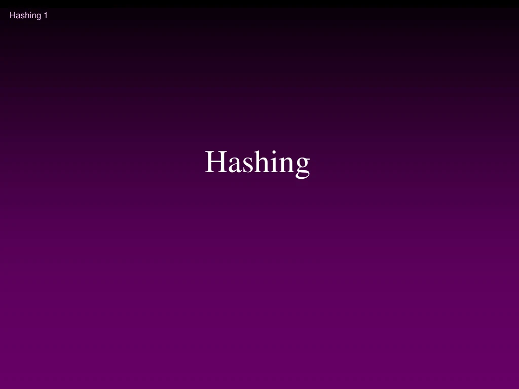 hashing