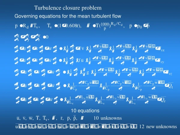 Turbulence closure problem
