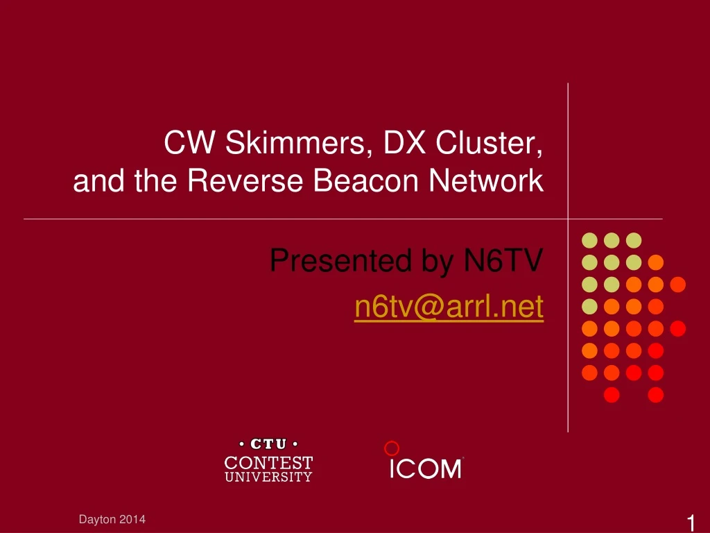 cw skimmers dx cluster and the reverse beacon network