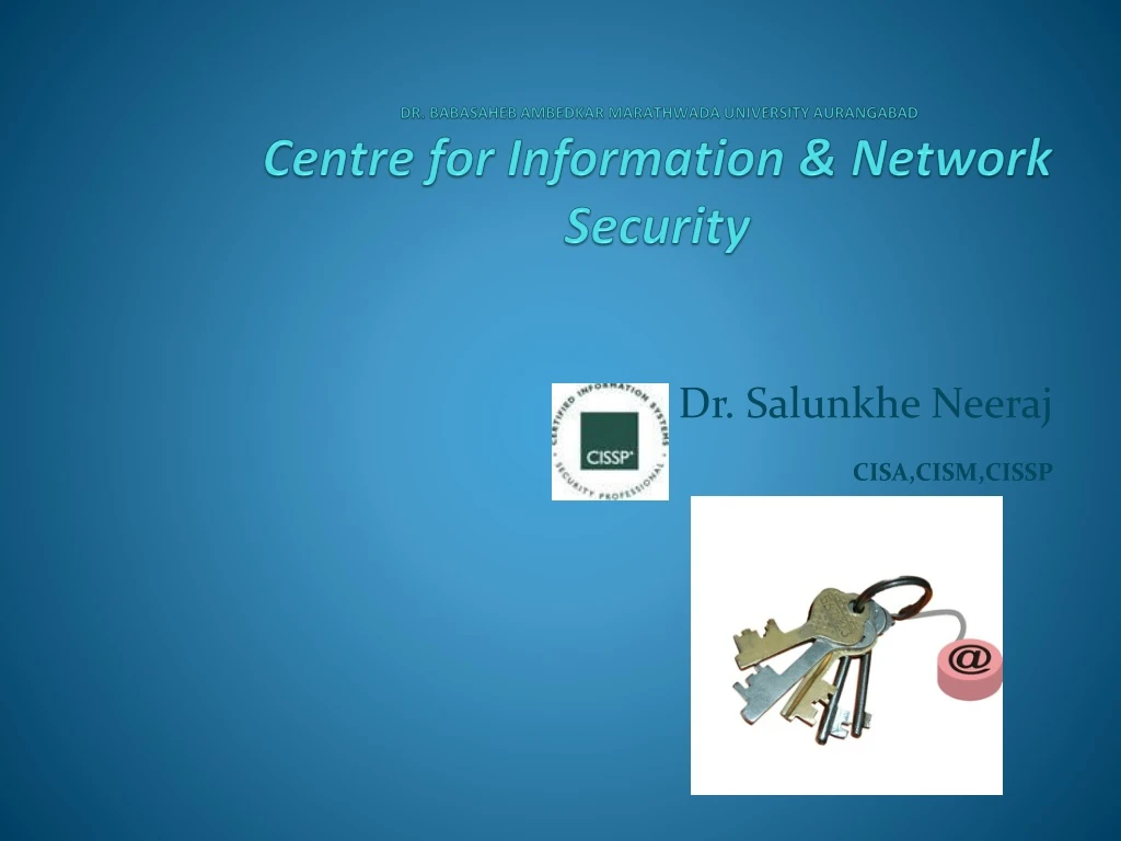 dr babasaheb ambedkar marathwada university aurangabad centre for information network security