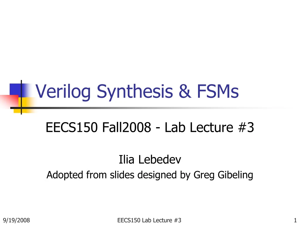 verilog synthesis fsms