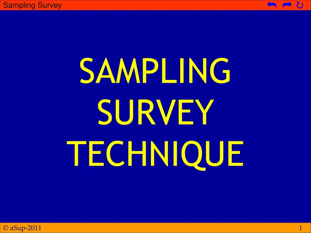 sampling survey technique
