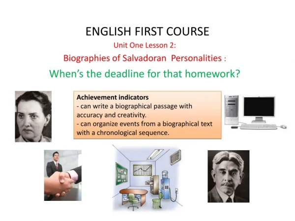 ENGLISH FIRST COURSE