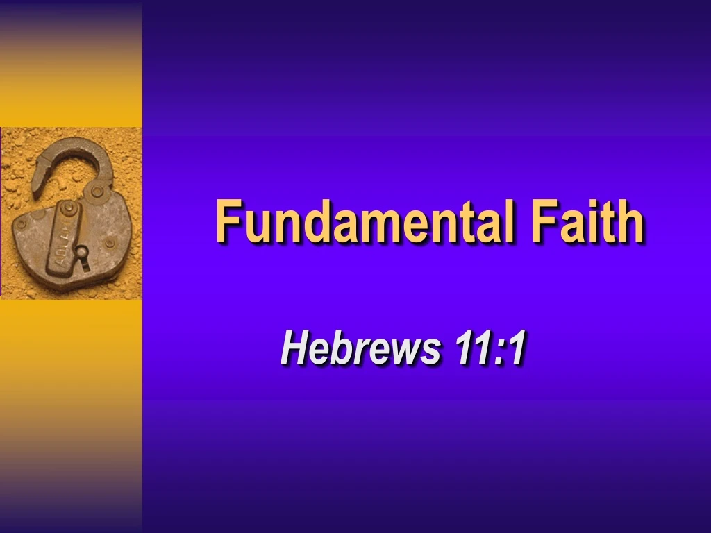 fundamental faith