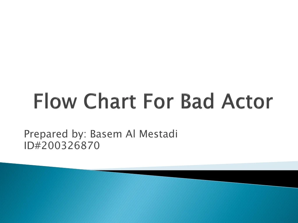 flow chart for bad actor