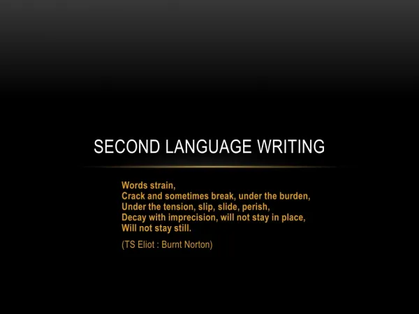 Second language Writing