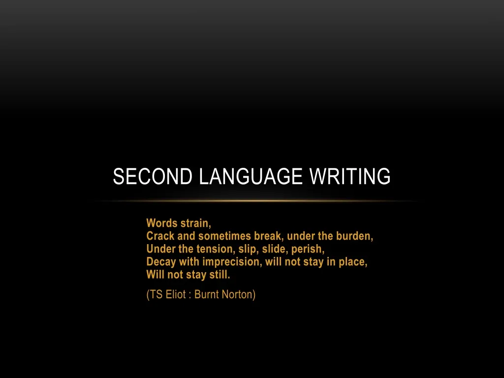 second language writing