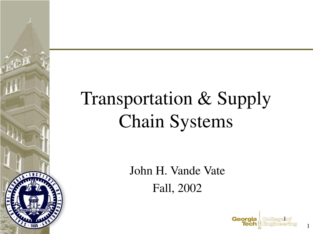 transportation supply chain systems