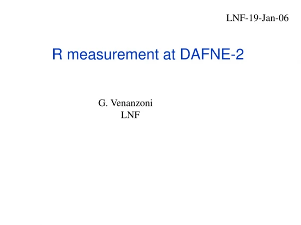 R measurement at DAFNE-2