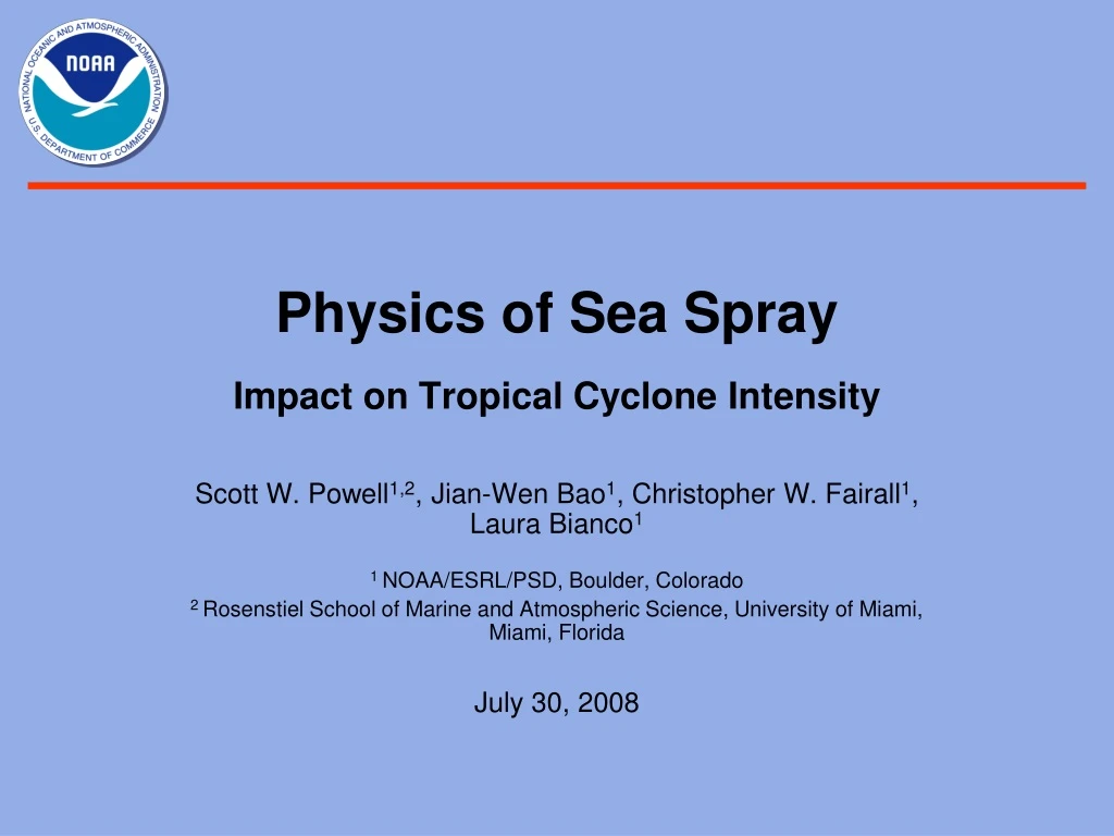 physics of sea spray