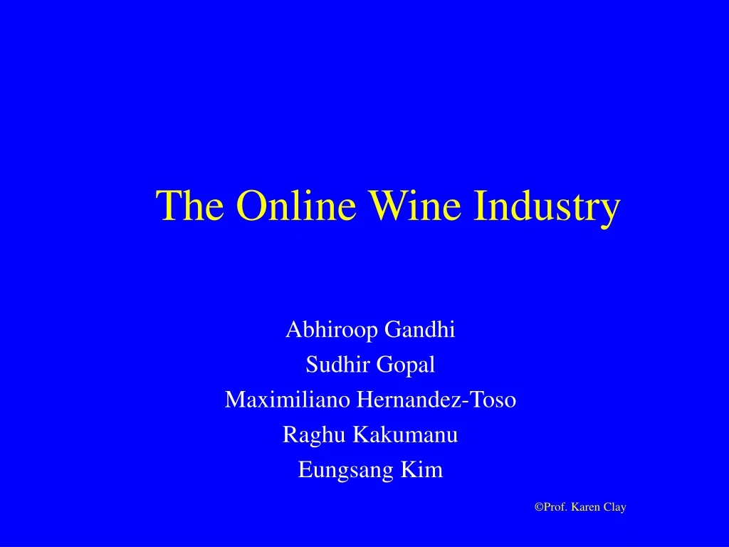 the online wine industry