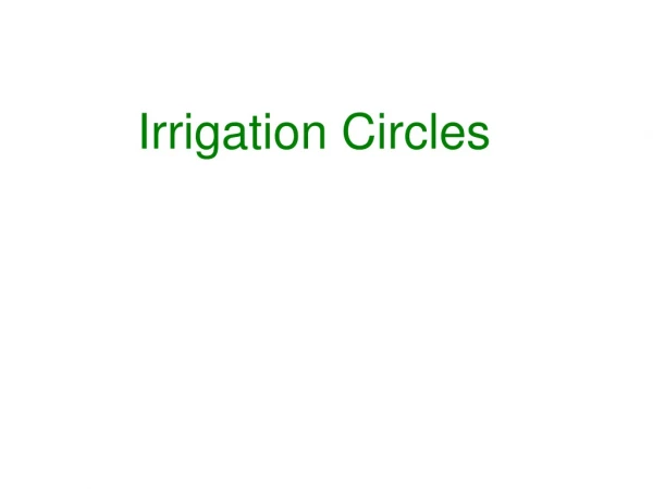 Irrigation Circles
