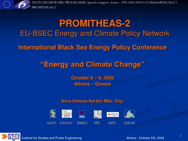PROMITHEAS-2 EU-BSEC Energy and Climate Policy Network